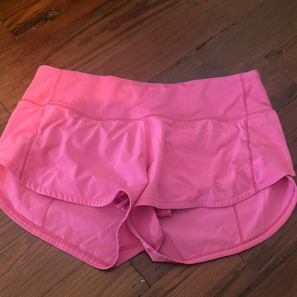 Pink Lululemon Speed Up Shorts